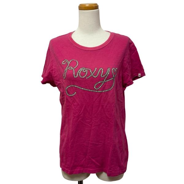 ロキシー ROXY 半袖 Tシャツ ローププリント Lサイズ 桃 ピンク ECD001 /MZ レデ...