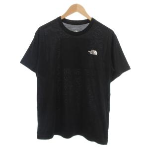 ザノースフェイス THE NORTH FACE Tシャツ M 黒 ブラック 半袖 スクエアロゴ カモフラージュ柄 /NU ■GY58 メンズ