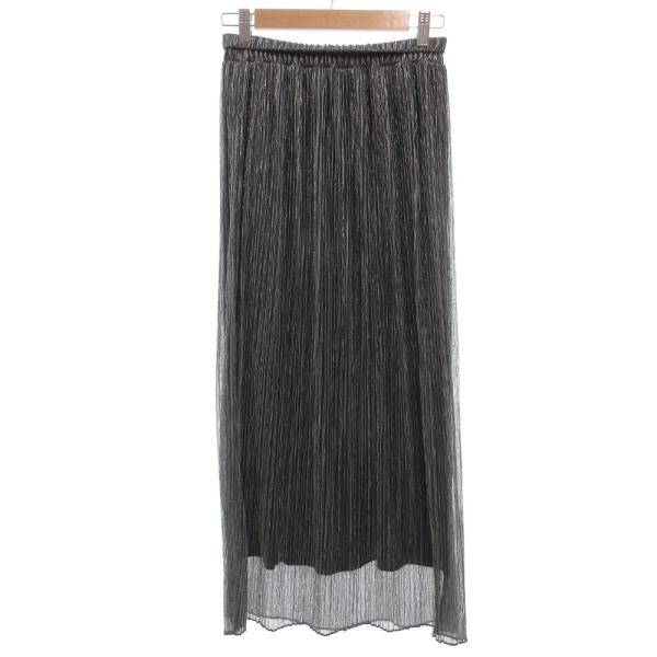 ジーナシス JEANASIS プリーツスカート メタリック シアー F シルバーカラー /JS ■G...