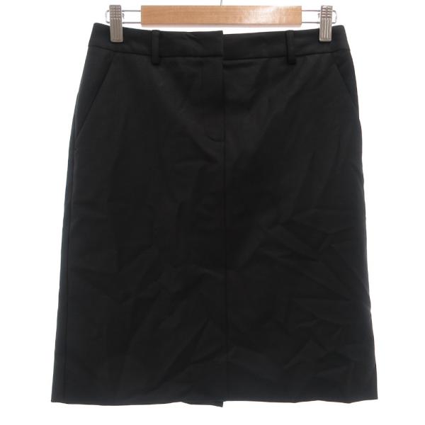 セオリー Theory 台形スカート ひざ上丈 0 黒 ブラック /JS ■GY58 レディース