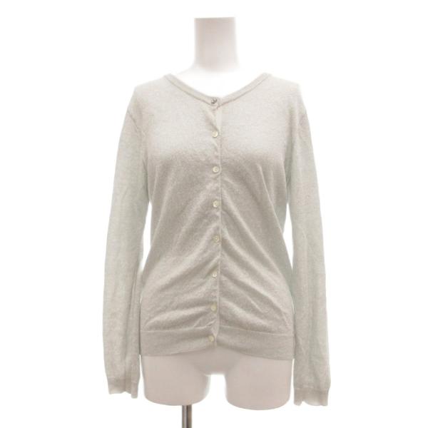 マカフィー MACPHEE トゥモローランド カーディガン ニット 長袖 バンドカラー 1 グレー ...