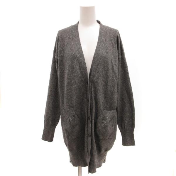 トーマスマイヤー TOMAS MAIER カーディガン ニット ラメ カシミヤ 38 グレー /JS...