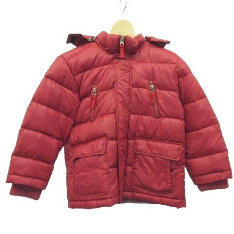 ギャップキッズ GAP KIDS ダウンジャケット 上着 子供服 120 赤 レッド 長袖 フード付...