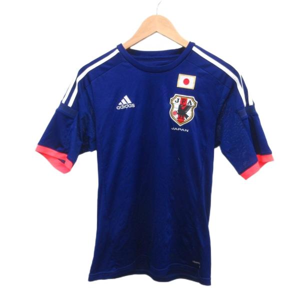アディダス adidas Tシャツ カットソー ユニフォーム風 M 青 ブルー /AQ ■OS ■G...