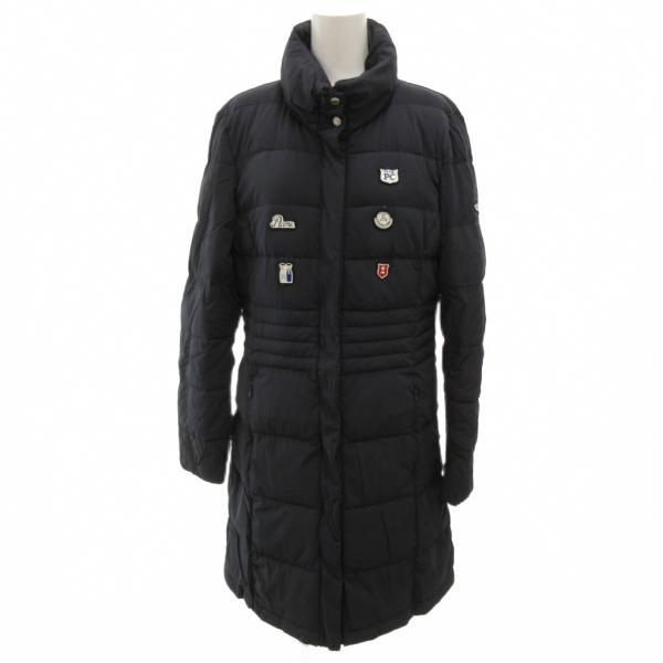 ピッコーネ PICONE スタンドカラーダウンコート 1 ワッペン ロング 紺 ネイビー /JS ■...