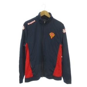 カッパ kappa S.E.P FOOTBALL ジャケット ジャージ M 紺 ネイビー 長袖 ロゴプリント 切り替えデザイン /AO26 ■ECA002 メンズ