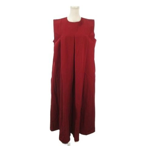 スミスタイル SUM1 STYLE ワンピース F 赤 レッド ノースリーブ クルーネック プリーツ...