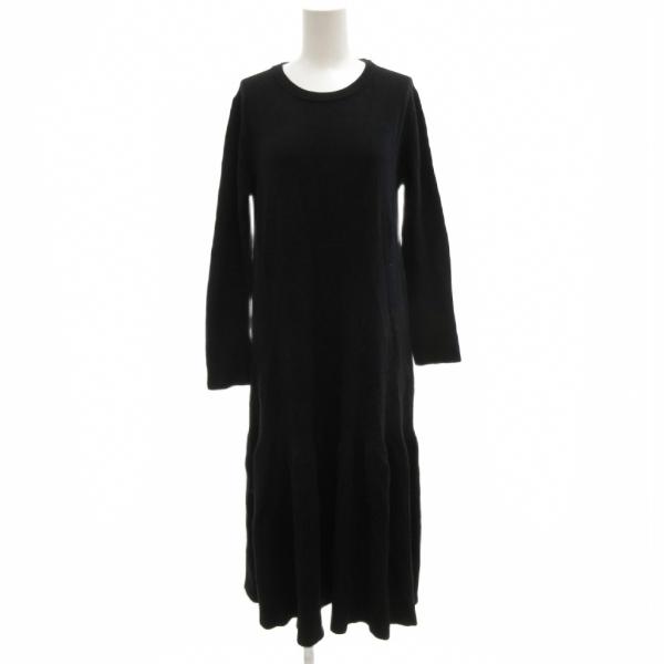 トラッゾドンナ Torrazzo Donna ニットワンピース セーター 長袖 マキシ ロング 黒 ...