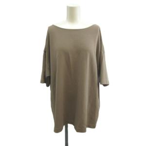 センスオブプレイス バイ アーバンリサーチ Sense of Place by Urban Research カットソー Tシャツ M カーキ 無地 ボートネック