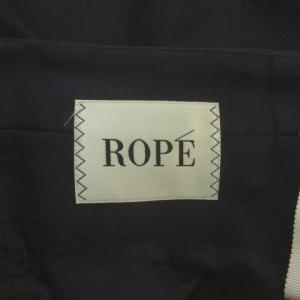 ロペ ROPE スカート 麻 リネン 36 紺...の詳細画像2