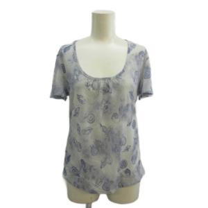 クリスチャンオジャール CHRISTIAN AUJARD Tシャツ カットソー シースルー 9T 水色 ライトブルー /AQ ■ECB001 レディース