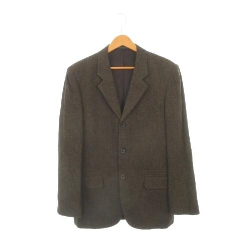 イネドオム INED HOMME BASIC ジャケット 上着 2 茶 ブラウン ノッチドラペル 3...