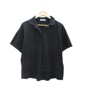 ラコステ LACOSTE ポロシャツ 鹿の子 大きいサイズ 40 黒 ブラック スキッパーカラー 半袖 /YS26 ■ECE003 メンズ