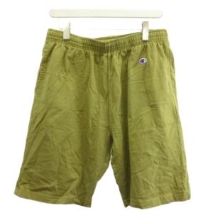 チャンピオン CHAMPION ハーフパンツ ショート XL カーキ ロゴワッペン ウエストゴム /KW ■ECB001 メンズ