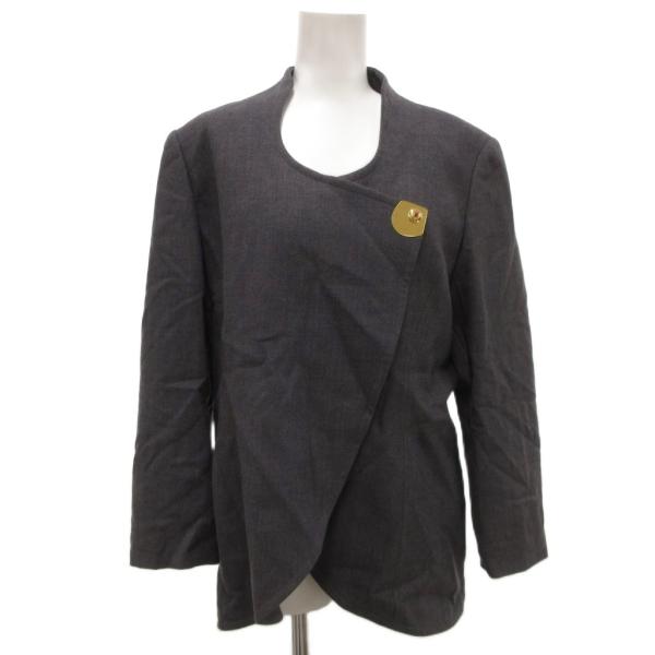 渡辺雪三郎 ユキサブロウワタナベ YUKISABURO WATANABE ノーカラージャケット ダブ...