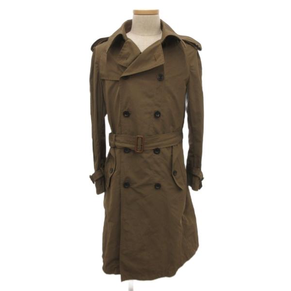 トゥモローランド TOMORROWLAND トレンチコート ロング ダブルボタン M 茶 ブラウン ...