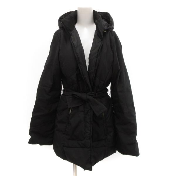 マックス&amp;コー MAX&amp;CO. ダウンコート ジャケット ミドル丈 フード付 黒 ブラック /JS ...