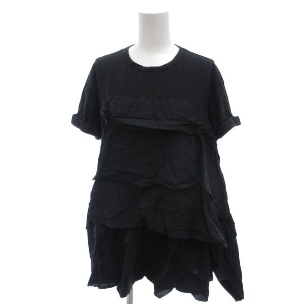 ヌメロヴェントゥーノ N°21 Tシャツ カットソー 半袖 ラウンドネック 36 黒 ブラック /Y...