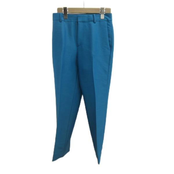 ユナイテッドアローズ UNITED ARROWS テーパードパンツ スラックス 絹 シルク 34 青...