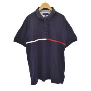トミーヒルフィガー TOMMY HILFIGER ポロシャツ 半袖 L 紺 ネイビー ■GY58 メンズ