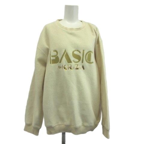 クリッツィア KRIZIA ベーシック BASIC トレーナー トップス 3 オフホワイト ボア 長...