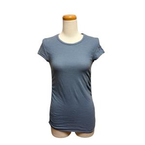 ラルフローレン RALPH LAUREN Tシャツ ギャザー M 青 ブルー 灰 グレー KK RL LM 5015 /MZ ■GY99 レディース