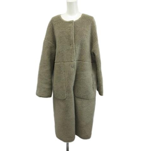 ザラ ベーシック ZARA BASIC ボアコート リバーシブル アウター フェイクムートン ノーカ...