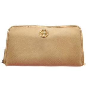 トリーバーチ TORY BURCH 長財布 ゴールドカラー 無地 ロゴ /SX ■GY99 レディース