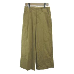 アバハウス ドゥヴィネット abahouse devinette パンツ 38 ベージュ 無地 バギー ワイドシルエット ロールアップ クロップド丈 /GR