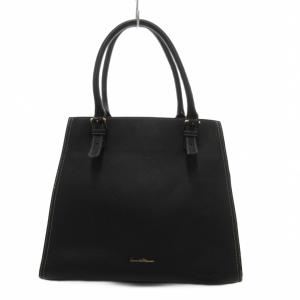 サマンサタバサ Samantha Thavasa ハンドバッグ 黒 ブラック 無地 ステッチデザイン バックル装飾 /MX ■GY99 レディース