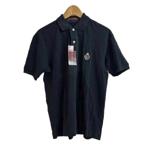 未使用品 ラルフローレン RALPH LAUREN ポロシャツ M 黒 ブラック 半袖 ポロシャツ襟...