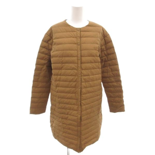 ザノースフェイス THE NORTH FACE ダウンコート ノーカラー スナップボタン ひざ丈 M...