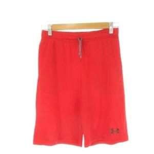 アンダーアーマー UNDER ARMOUR ショートパンツ スポーツウエア 男の子 YLG LOOSE 赤 レッド 無地 ドローストリング ショート丈 /CK14