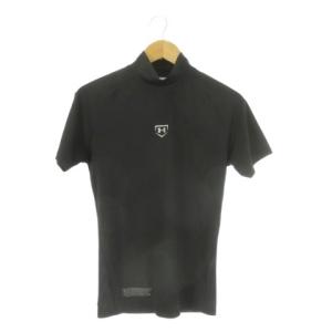 アンダーアーマー UNDER ARMOUR Tシャツ スポーツウエア 黒 ブラック モックネック 半袖 メッシュ切替 ロゴ /CK8 ■ECA005 メンズ