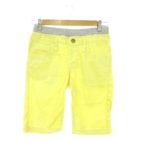 サムシング something ハーフパンツ ショート丈 子ども服 160 黄 イエロー 膝丈 ウエ...