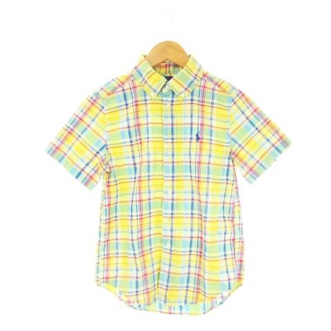ラルフローレン RALPH LAUREN シャツ 子ども服（男の子用） S(8) 黄 イエロー チェ...