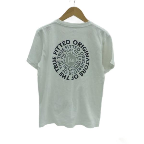 ニューエラ NEW ERA Tシャツ カットソー 160 オフホワイト プリント 半袖 ラウンドネッ...