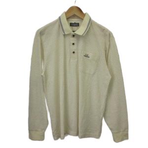 ユーピー・レノマ U.P renoma 長袖ポロシャツ XL 白 ホワイト 青 ブルー 赤 レッド 黒 ブラック ドット柄 長袖 襟付き ECA006 /SH