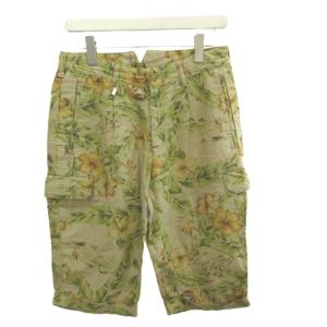 モルガンオム MORGAN HOMME カーゴハーフパンツ M ベージュ 花柄 /RN ■ECA006 メンズ