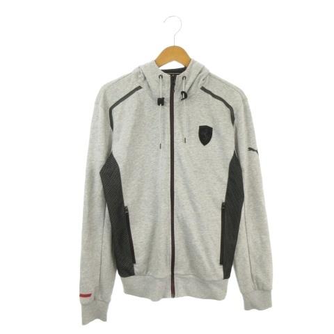 プーマ PUMA × フェラーリ Ferrari ジップパーカー M グレー フード付き 長袖 切替...