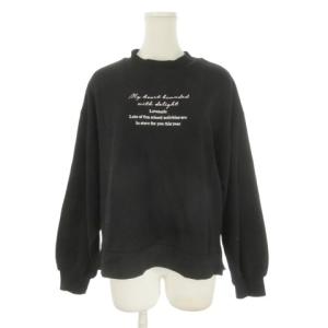 ラブトキシック Lovetoxic トレーナー L 黒 ブラック ハイネック 長袖 ロゴ刺繍 /CK29 ■ECB006 レディース