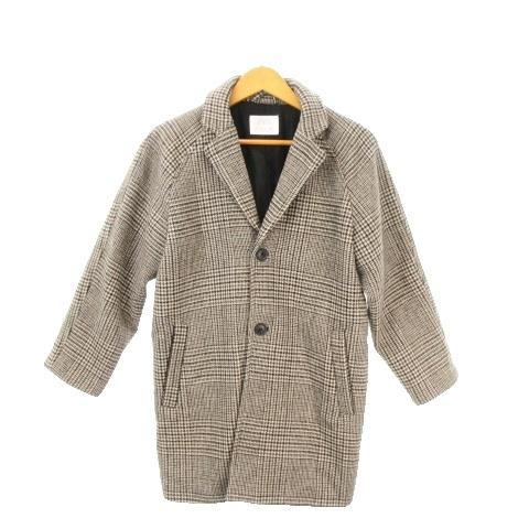 ザラ ZARA チェスターコート 子ども服（男の子用） 11-12 152cm グレー チェック柄 ...