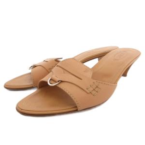 トッズ TOD'S サンダル ロゴ 7 茶 ブラウン /FF ■GY53 レディース