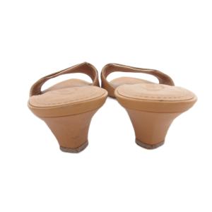 トッズ TODS サンダル ロゴ 7 茶 ブラ...の詳細画像4