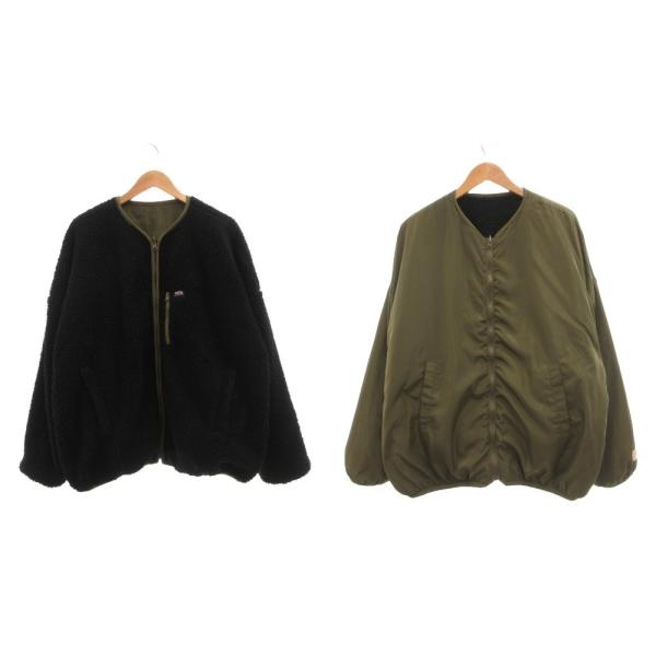 ジャバ JaVa ブルゾン L 黒 ブラック カーキ リバーシブル /SX ■GY78 メンズ