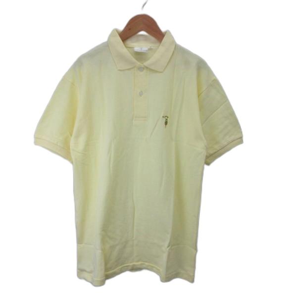 トラサルディ TRUSSARDI ポロシャツ M 黄色 イエロー 無地 半袖 /KK ■ECC007...