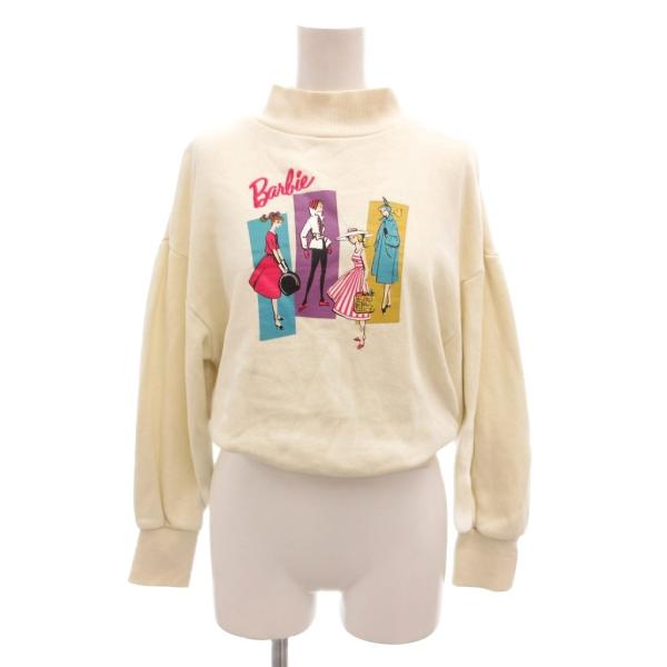 リリーブラウン Lily Brown Barbie スウェット トレーナー F ベージュ ハイネック...