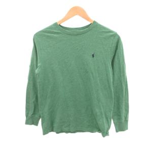 ポロ ラルフローレン POLO RALPH LAUREN Tシャツ 10/12 緑 グリーン ポニー ラウンドネック 長袖 /IL ■GY70 キッズ