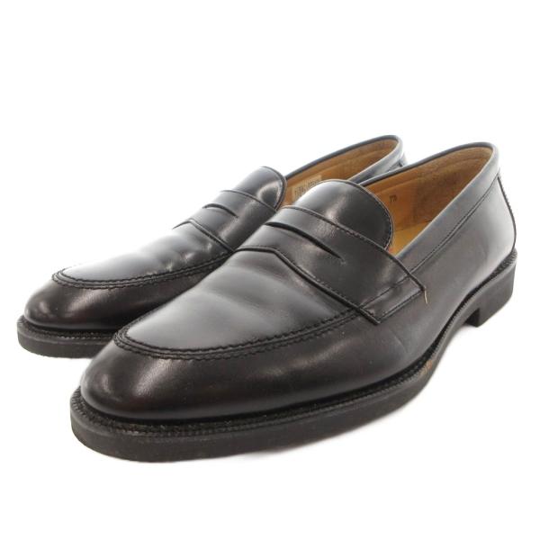 バーバリー BURBERRY コインローファー ペニーローファー レザーシューズ 革靴 7.5 黒 ...