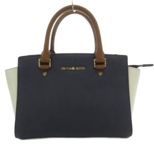 マイケルコース MICHAEL KORS ハンドバッグ 紺 ネイビー ロゴ バイカラー /SC ■GY50 レディース